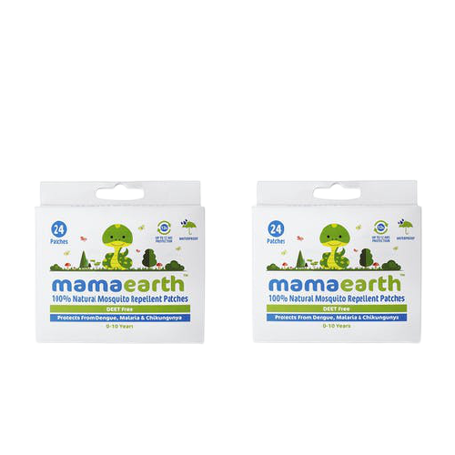 Mamaearth Natural Repellent Mosquito Patches for Babies, 24 pcs Pack Of 2