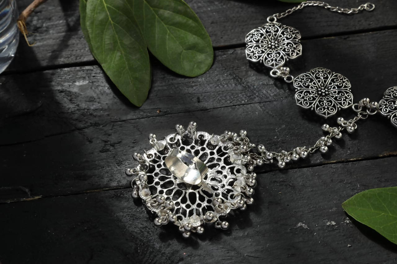 Mominos Fashion Oxidised Silver Plated Trendy Bracelet - Distacart