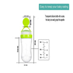 Thumbnail for Goodmunchkins Silicone Spoon Food Feeder Silicone Bottle for Babies-Green - Distacart