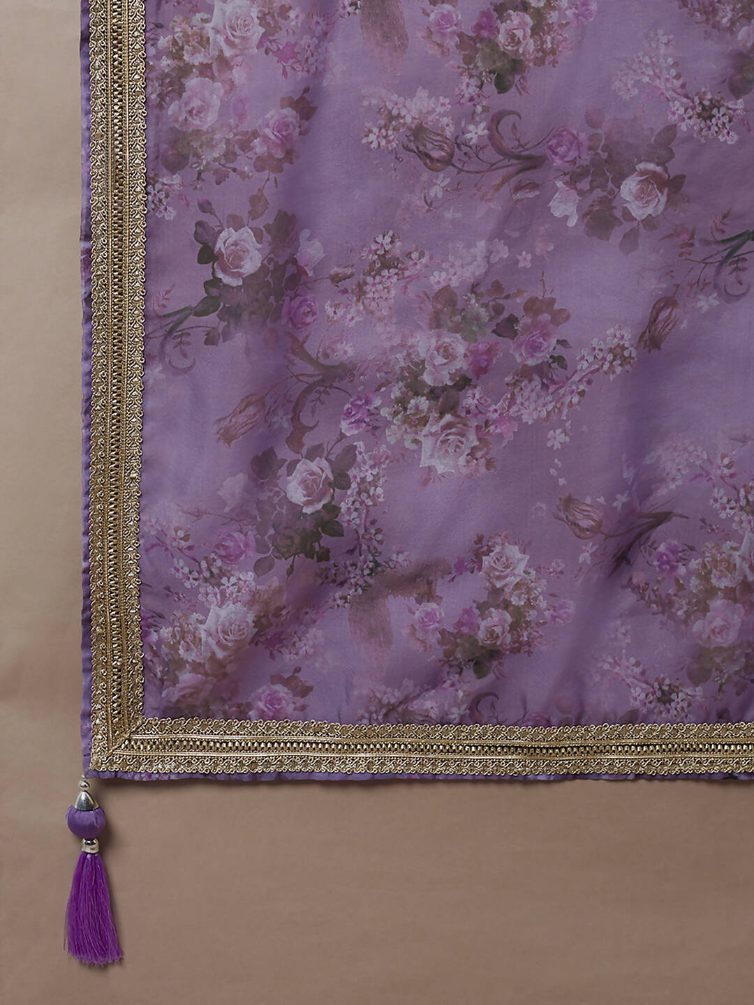 House of Panchhi Lavender Organza Floral Printed Lehenga choli & Dupatta - Distacart