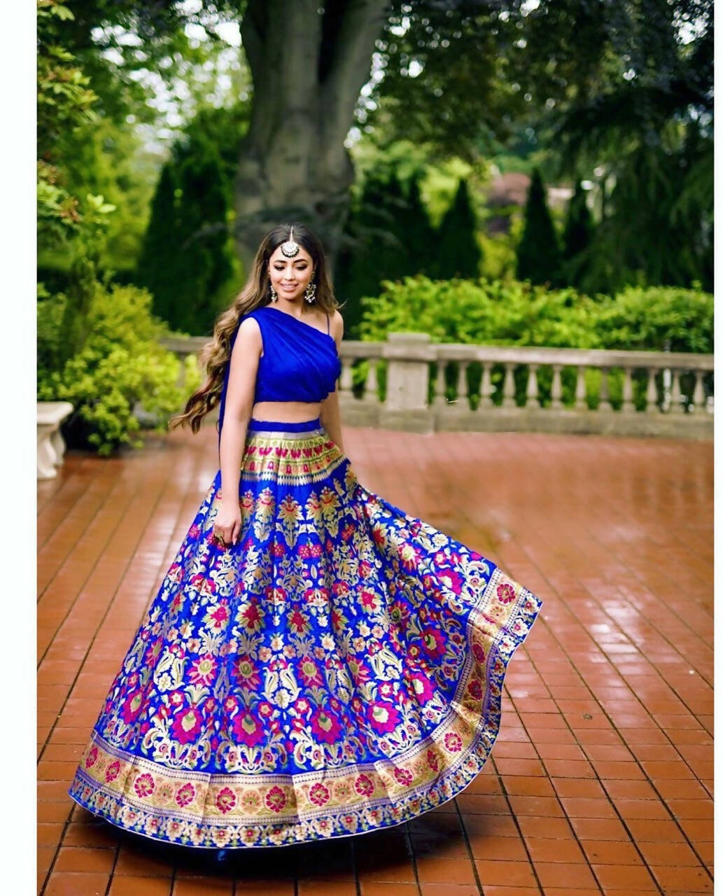 InfinitySaree Royal Blue Banarasi Silk Lehenga Choli for Women, Ready to Wear Stitched Lengha Choli for Party, Stylish Lehenga Choli - Distacart