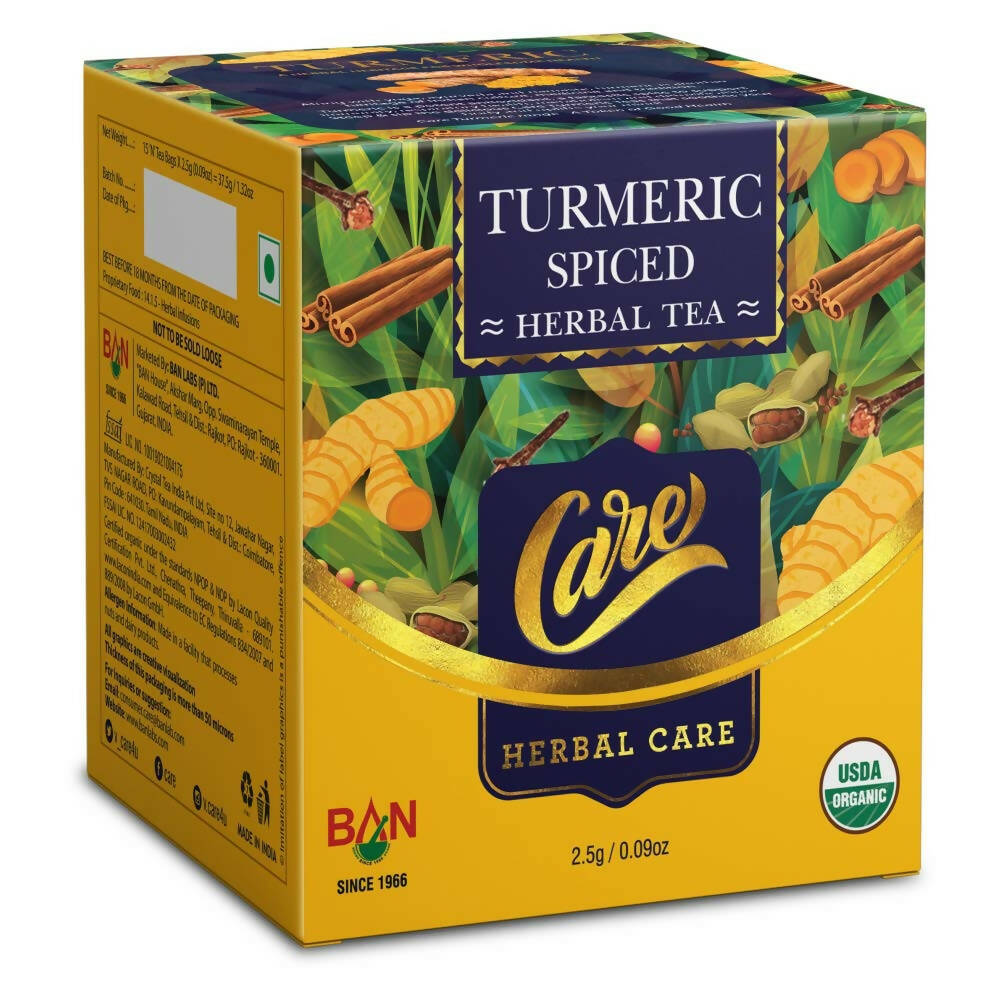 Care Turmeric Spiced Herbal Tea Bags - Distacart