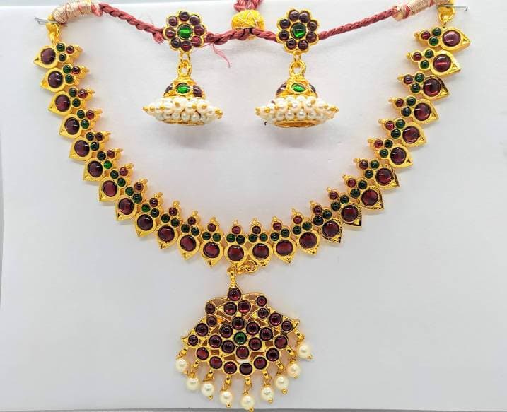 Multicolor Traditional Kemp Necklace Set