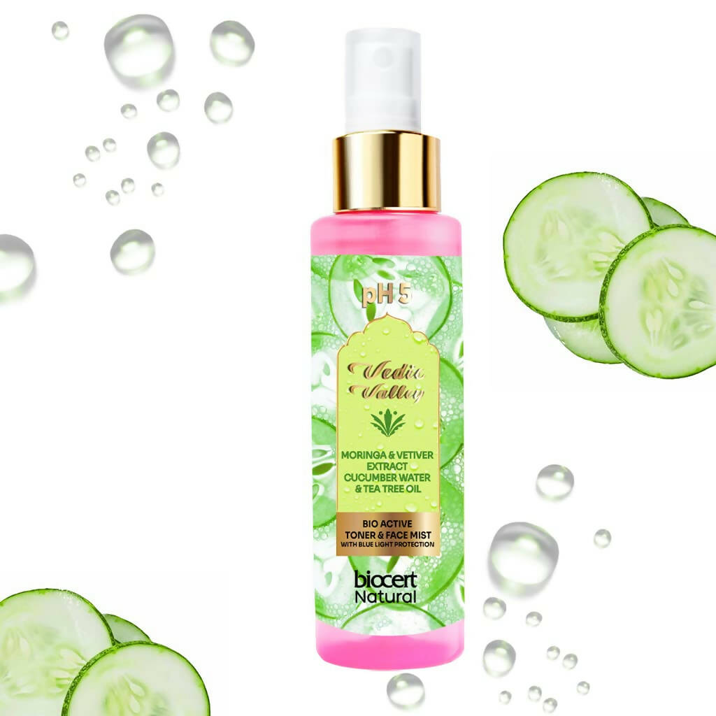 Vedic Valley Face Mist & Toner With Blue Light Filters Moringa & Vetiver - Distacart