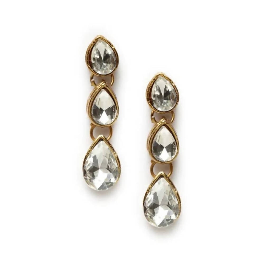 Mominos Fashion Traditional Design Necklace with Stone & Pearls Earing 