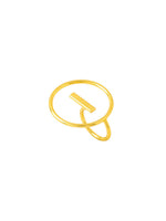 Thumbnail for NVR Women Gold Plated Adjustable Finger Ring - Distacart