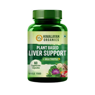 Himalayan Organics Plant Based Liver Support + Milk Thistle, Whole Food: 60 Vegetarian Capsules