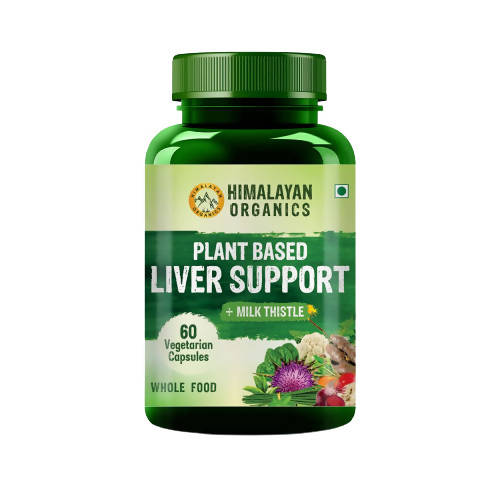 Himalayan Organics Plant Based Liver Support + Milk Thistle, Whole Food: 60 Vegetarian Capsules