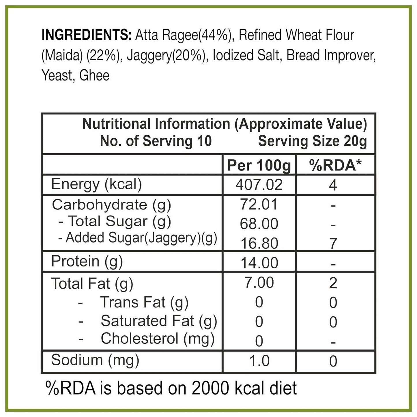 Dhampur Green Gur Ragi Rusk - Distacart
