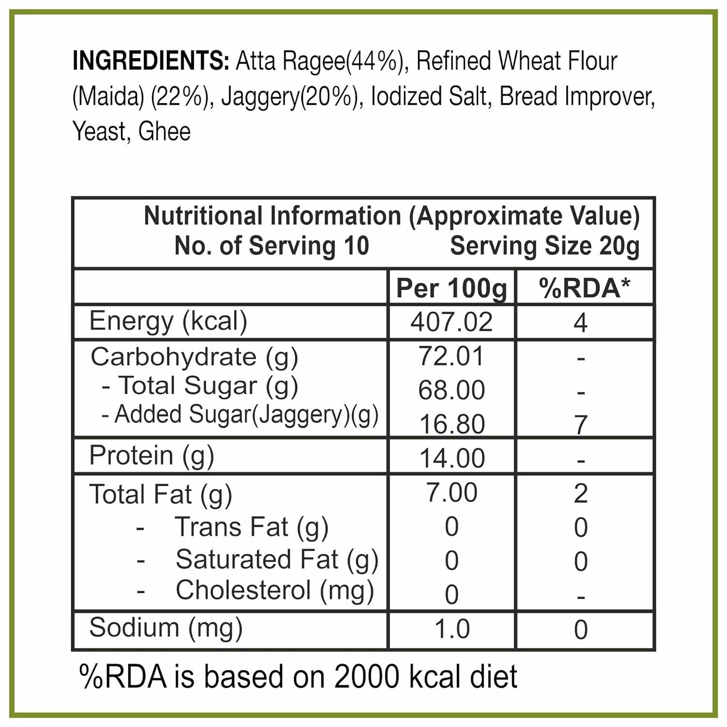 Dhampur Green Gur Ragi Rusk - Distacart