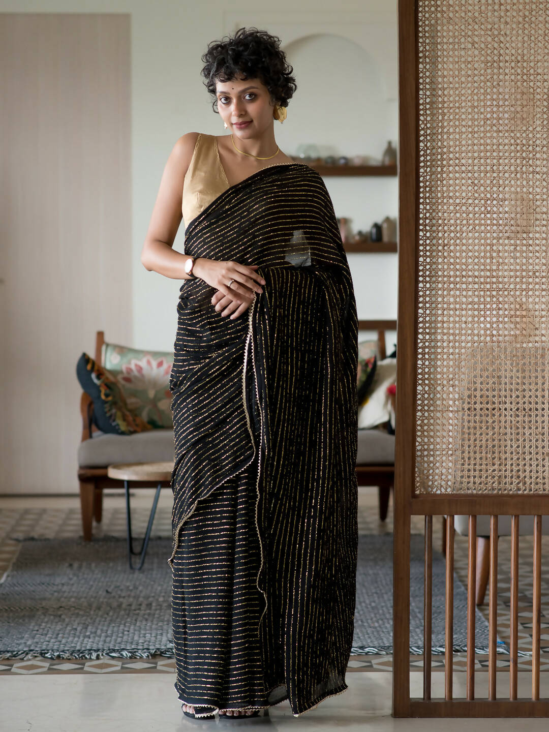 Suta Rose Tie and Dye Viscose Rayon Saree - Distacart