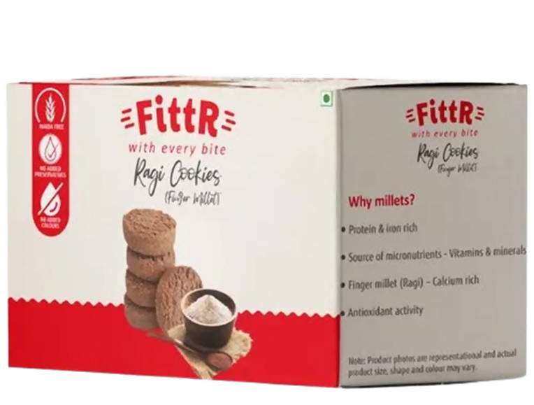 FittR biTes Ragi (Finger Millet) Cookies - Distacart