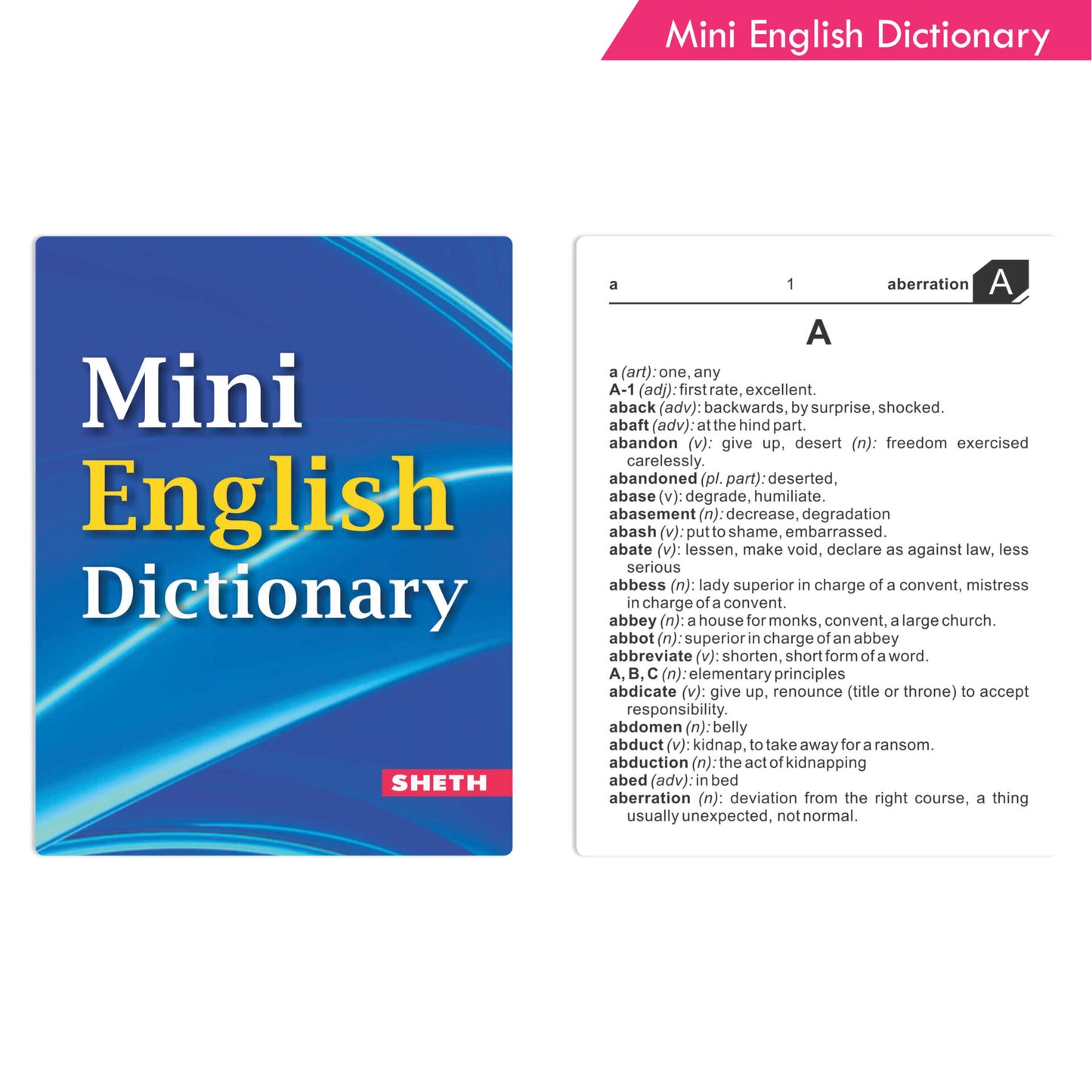 Mini English Dictionary, Pocket Dictionary Age 12+ Years - Distacart