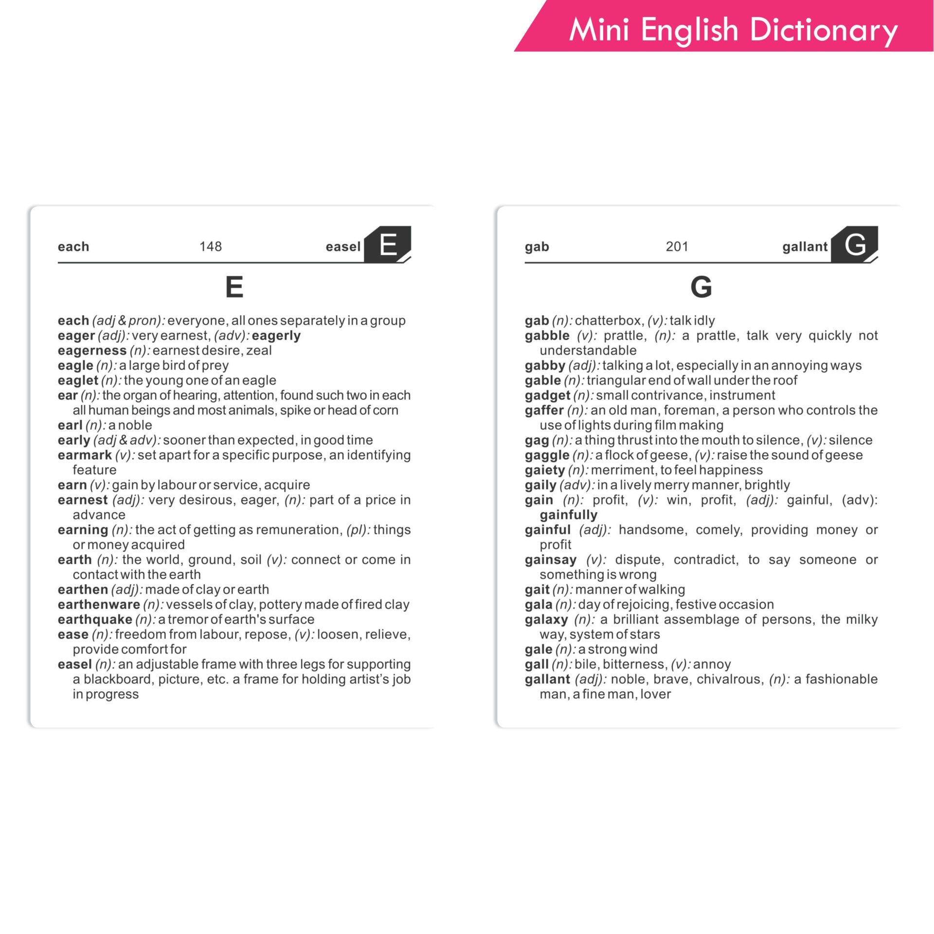 Mini English Dictionary, Pocket Dictionary Age 12+ Years - Distacart