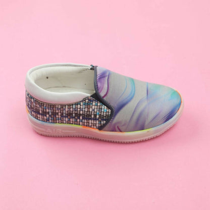 Tiny Bugs Unisex Sea Printed Slip Ons Sneakers - Grey - Distacart