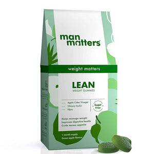 Man Matters Lean Weight Gummies For Men (Sugar Free) - Green Apple Flavor