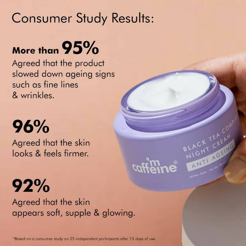 mCaffeine Black Tea Complex Anti Ageing Night Cream - Distacart