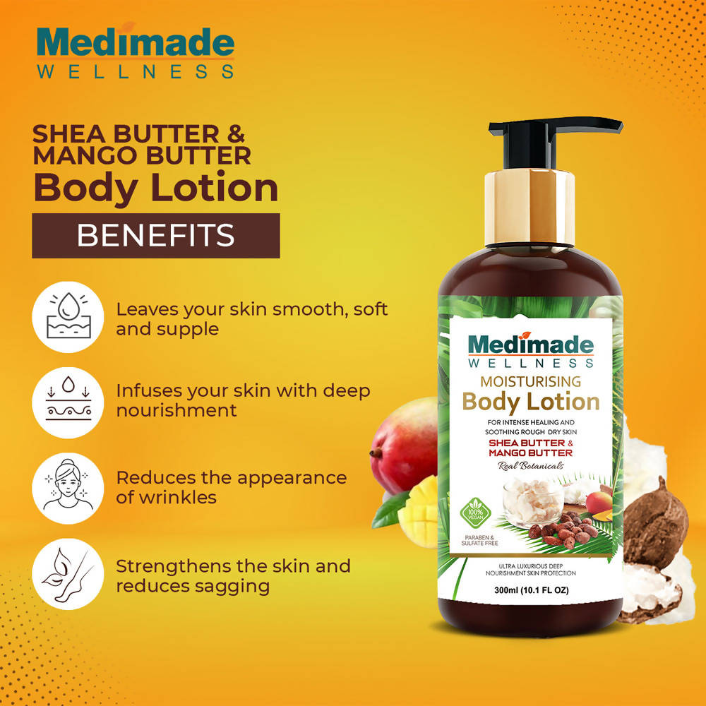 Medimade Wellness Moisturising Body Lotion With Shea Butter & Mango Butter - Distacart