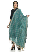 Thumbnail for Mominos Fashion Moeza Handloom Cotton Aqua Blue Dupatta - Distacart
