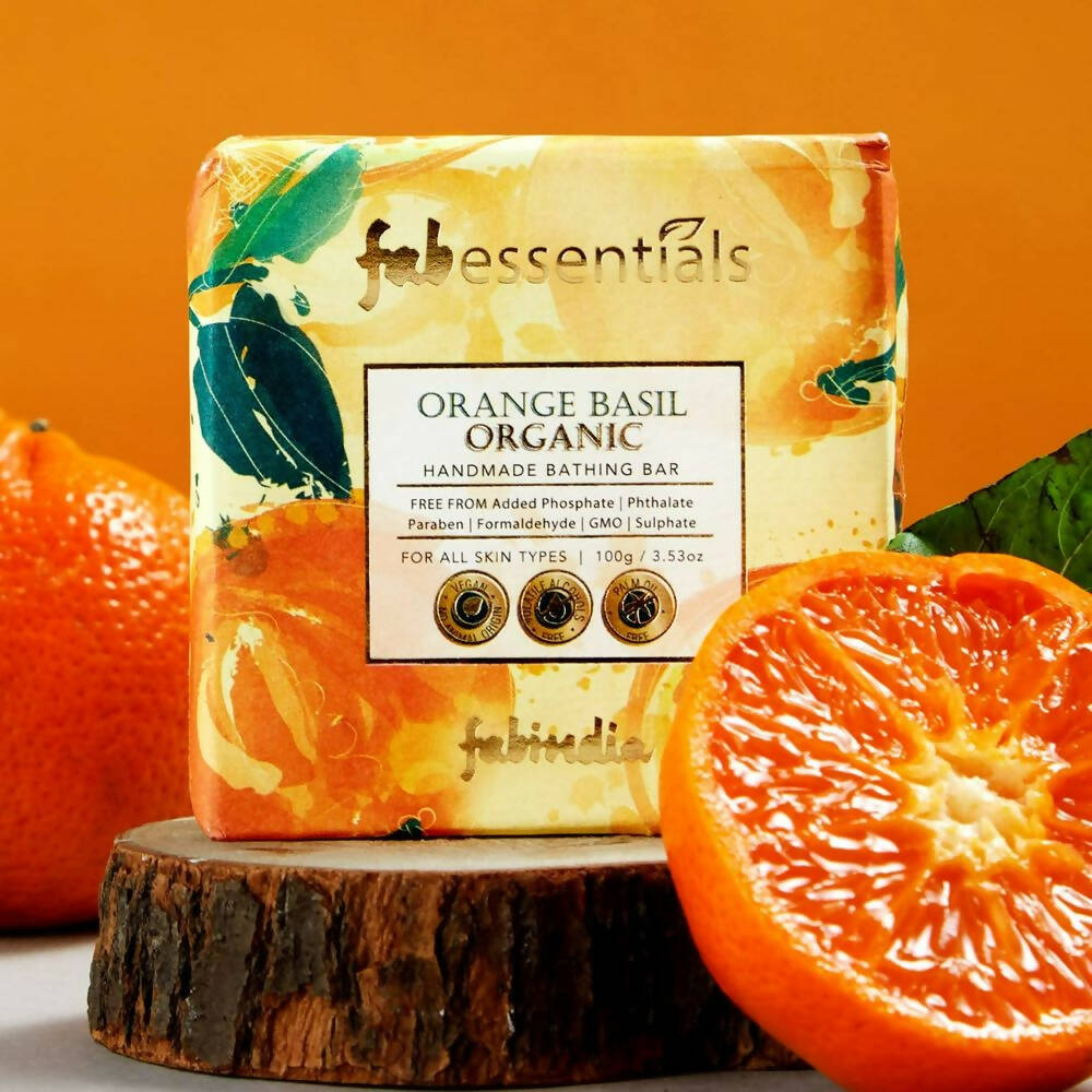 Fabessentials Orange Basil Organic Handmade Bathing Bar - Distacart