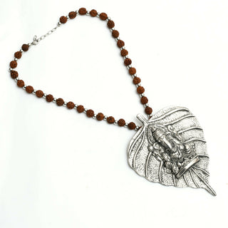 Mominos Fashion Johar Kamal Oxidised Silver-Plated Brass Finish Ganesha Long Necklace For Women - Distacart