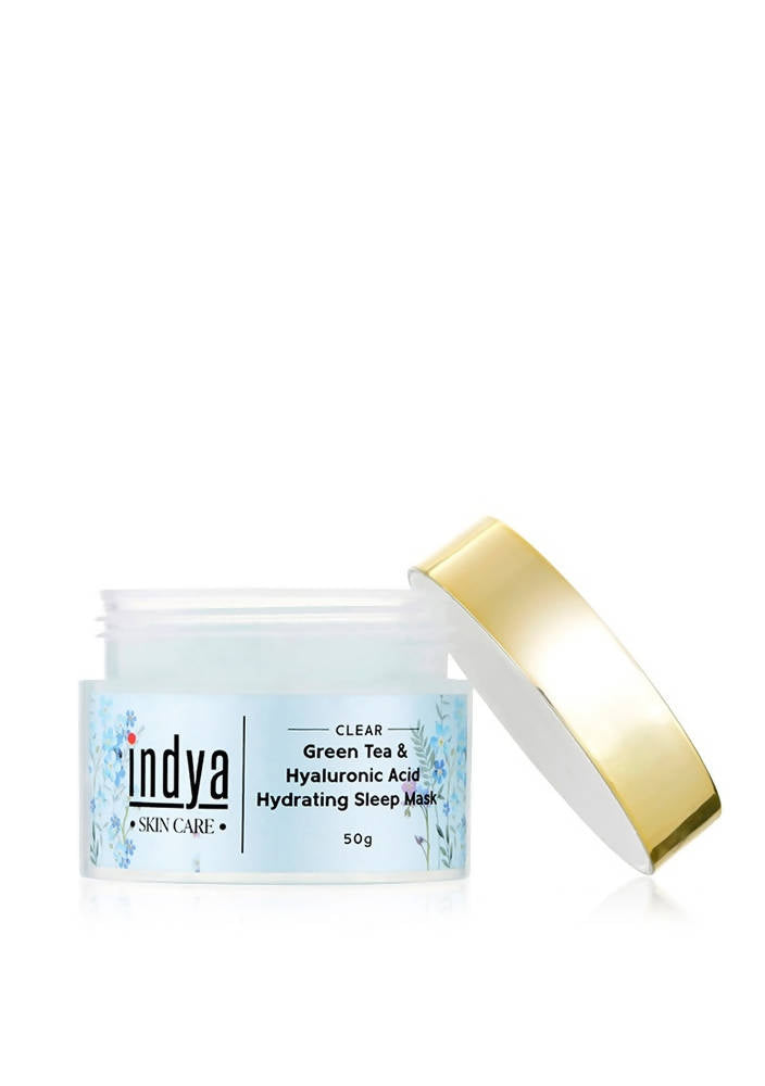 Indya Green Tea & Hyaluronic Acid Hydrating Sleep Mask Benefits