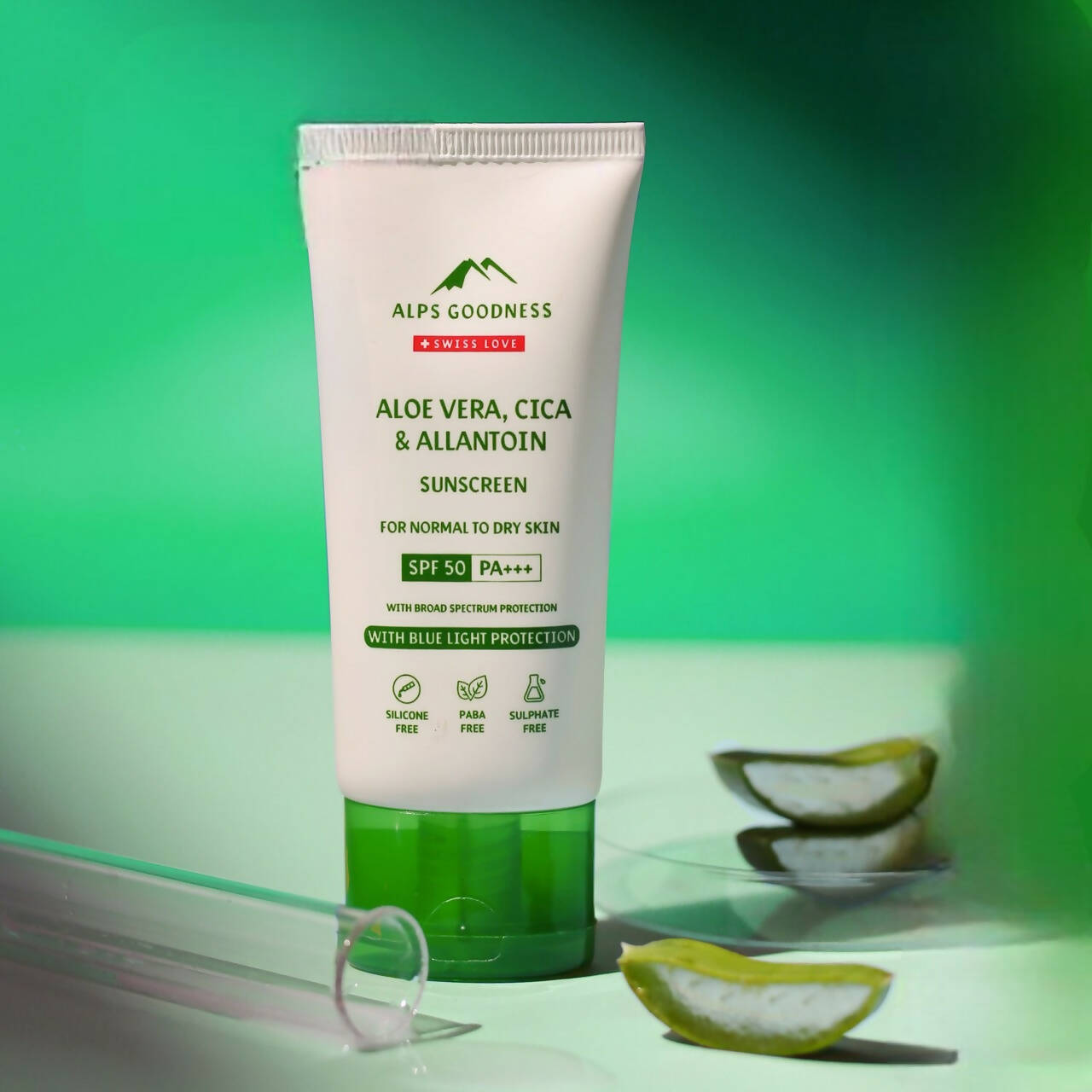 Alps Goodness Blue Light Protection Sunscreen For Normal to Dry Skin SPF 50 PA+++ with Aloe Vera, Cica & Allantoin - Distacart