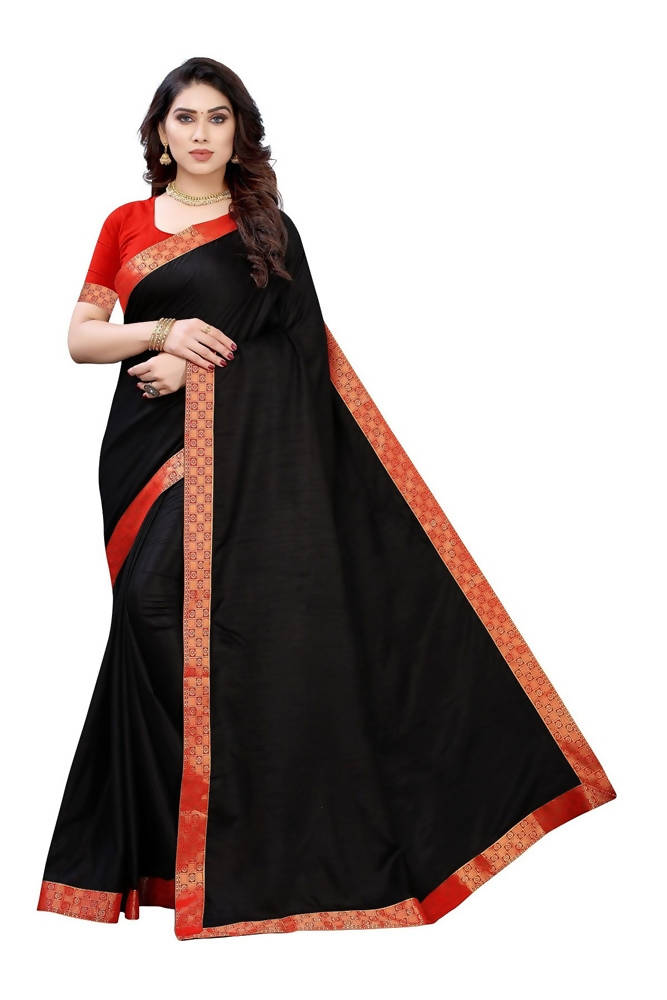 Vamika Black Dola Silk Border Saree (Kirti Black)