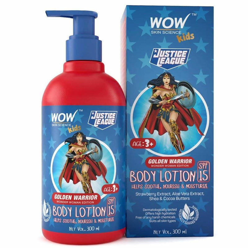Wow Skin Science Kids Body Lotion - Golden Warrior Wonder Woman Edition - Distacart
