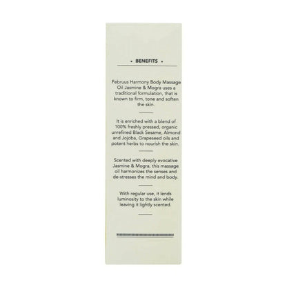 Februus Organics Jasmine & Mogra Body Oil - Distacart