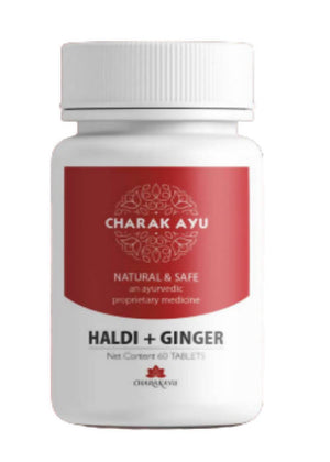 Charakayu Haldi + Ginger Tablets - Distacart