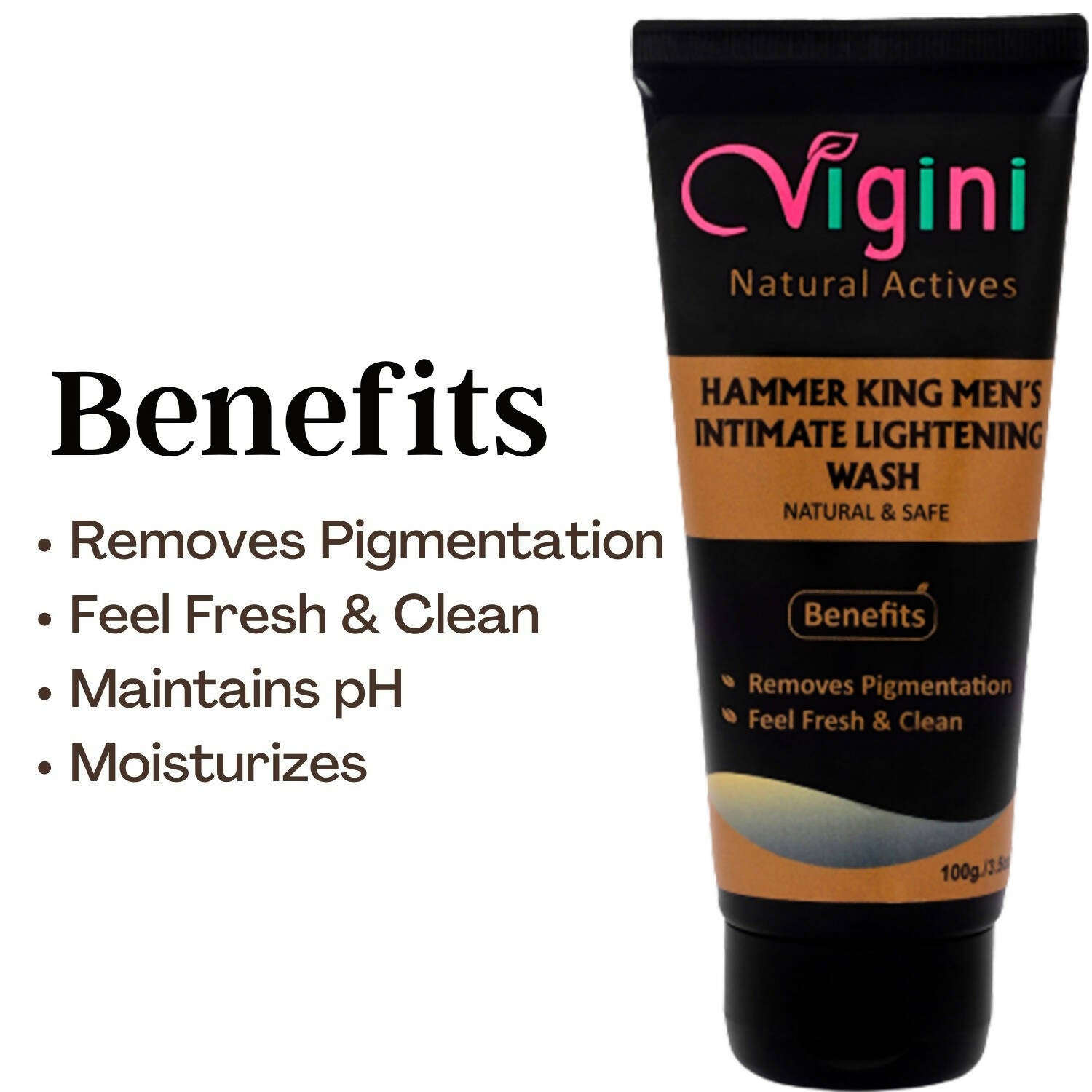 Vigini Natural Hammer King Men's Intimate Lightening Wash for Men - Distacart