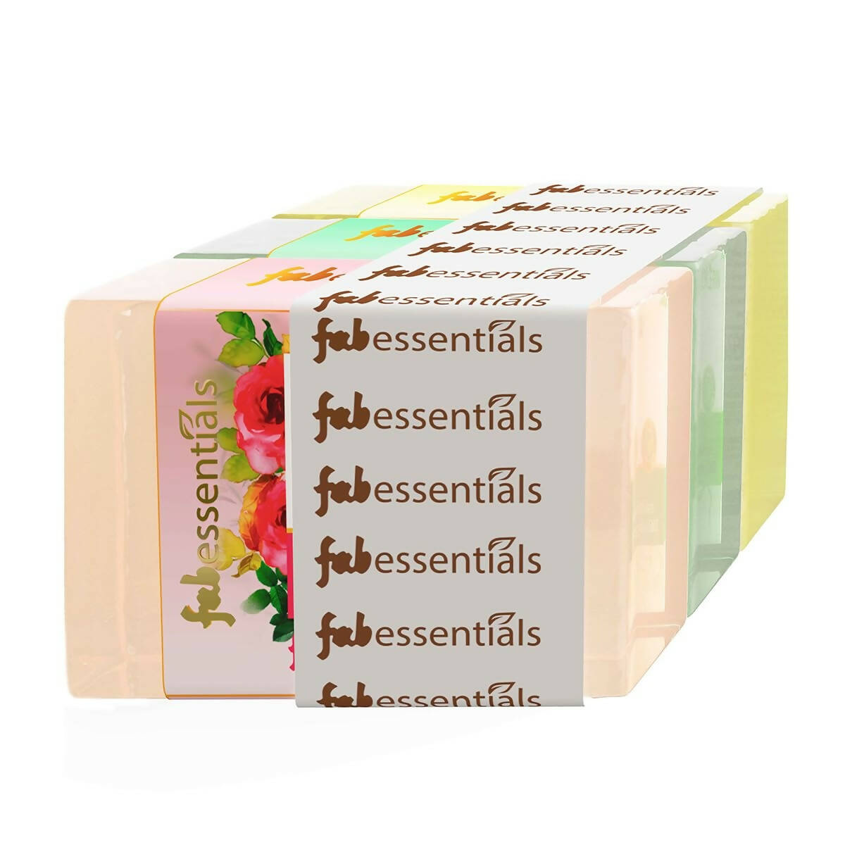Fabessentials Assorted Glycerin Bathing Bars Combo - Wild Rose, Mint & Lemongrass - Distacart