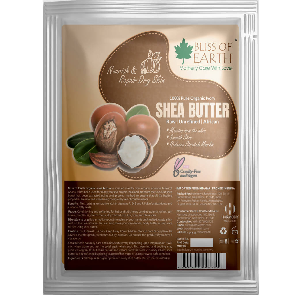 Bliss of Earth 100% Pure Organic Ivory Shea Butter - Distacart