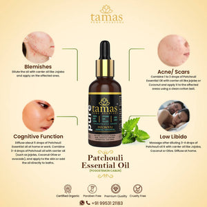Tamas Pure Ayurveda 100% Organic Patchouli Essential Oil- USDA Certified Organic - Distacart