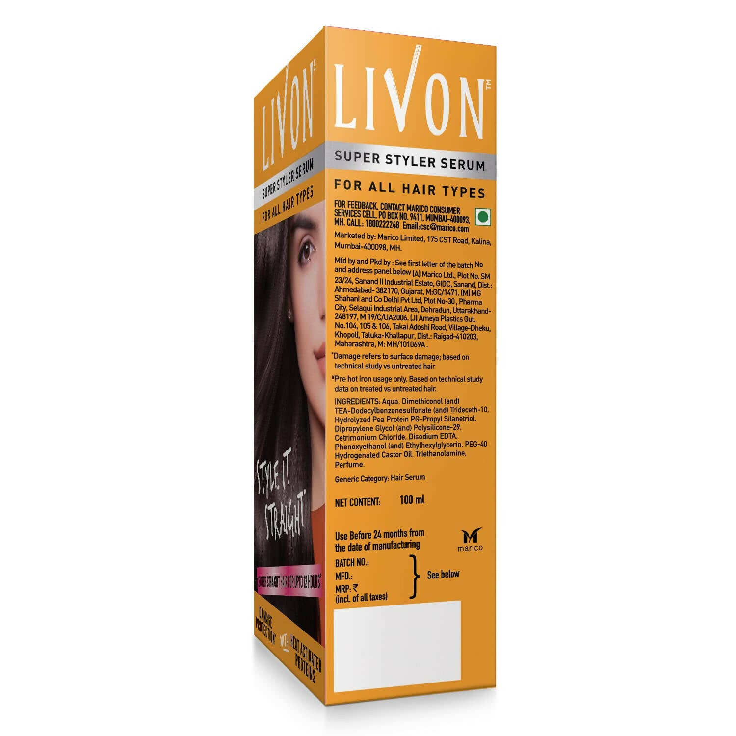Livon Super Styler Serum For Hair Straightening - Distacart