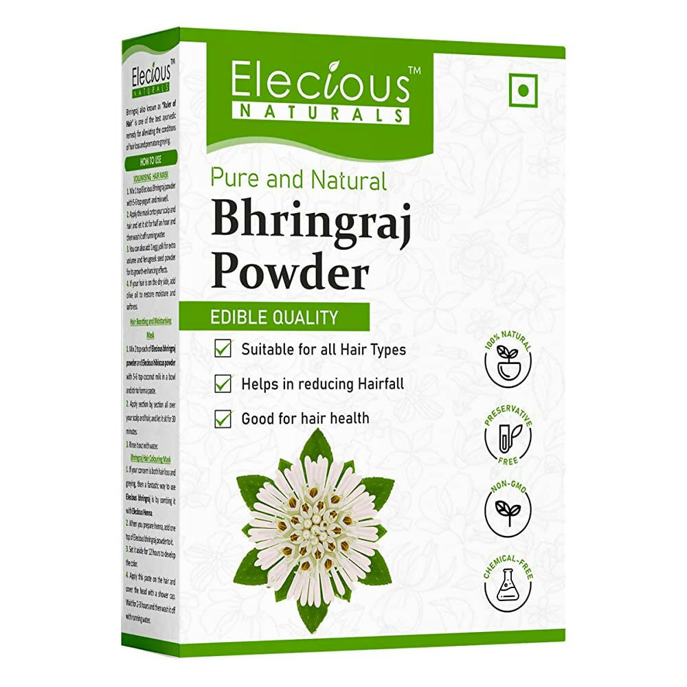 Elecious Naturals Bhringraj Powder For Hair Growth - Distacart