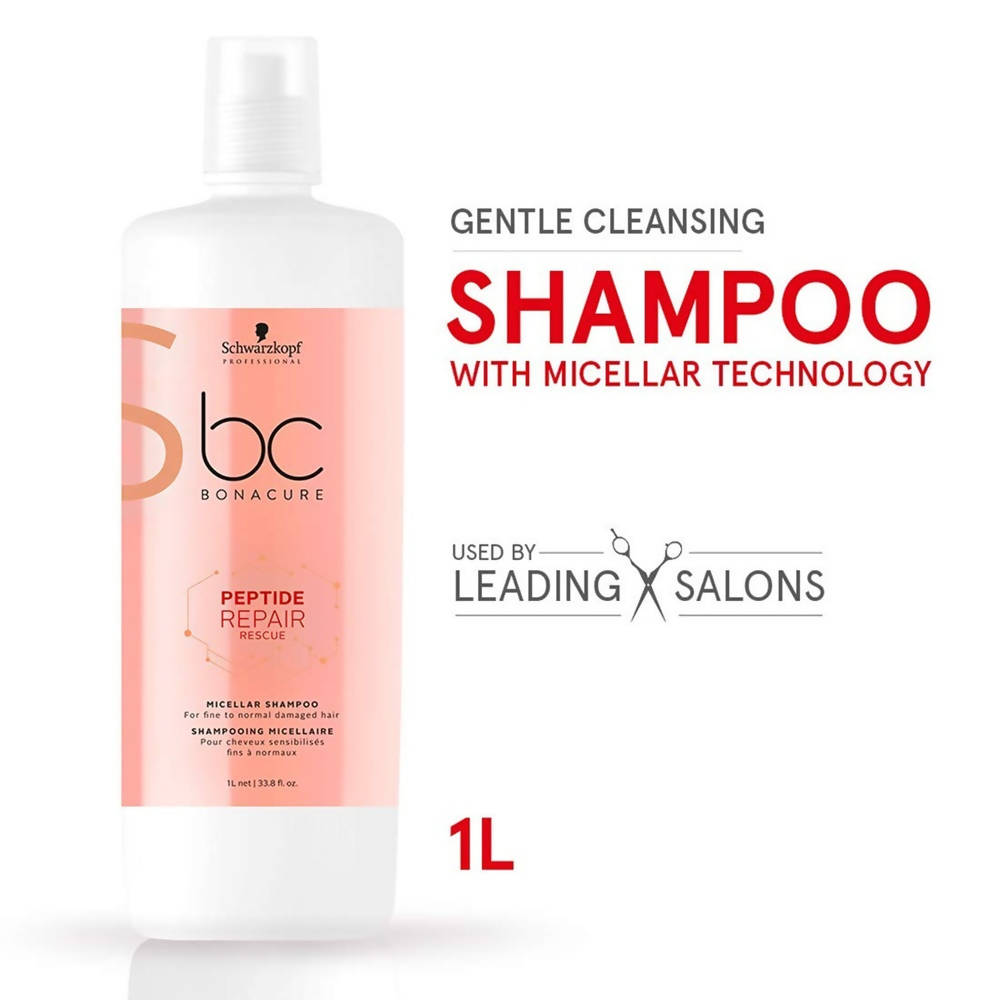 Schwarzkopf Professional BC Bonacure Peptide Repair Rescue Micellar Shampoo - Distacart