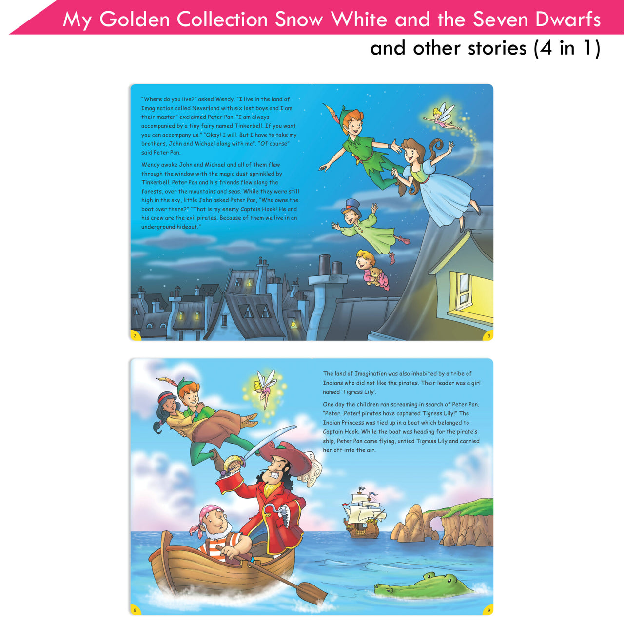 Jolly Kids My Golden Collection Volume 3 Snow White & The Seven Dwarfs & Other 4 in 1 Bedtime Stories| Ages 3-8 Year - Distacart