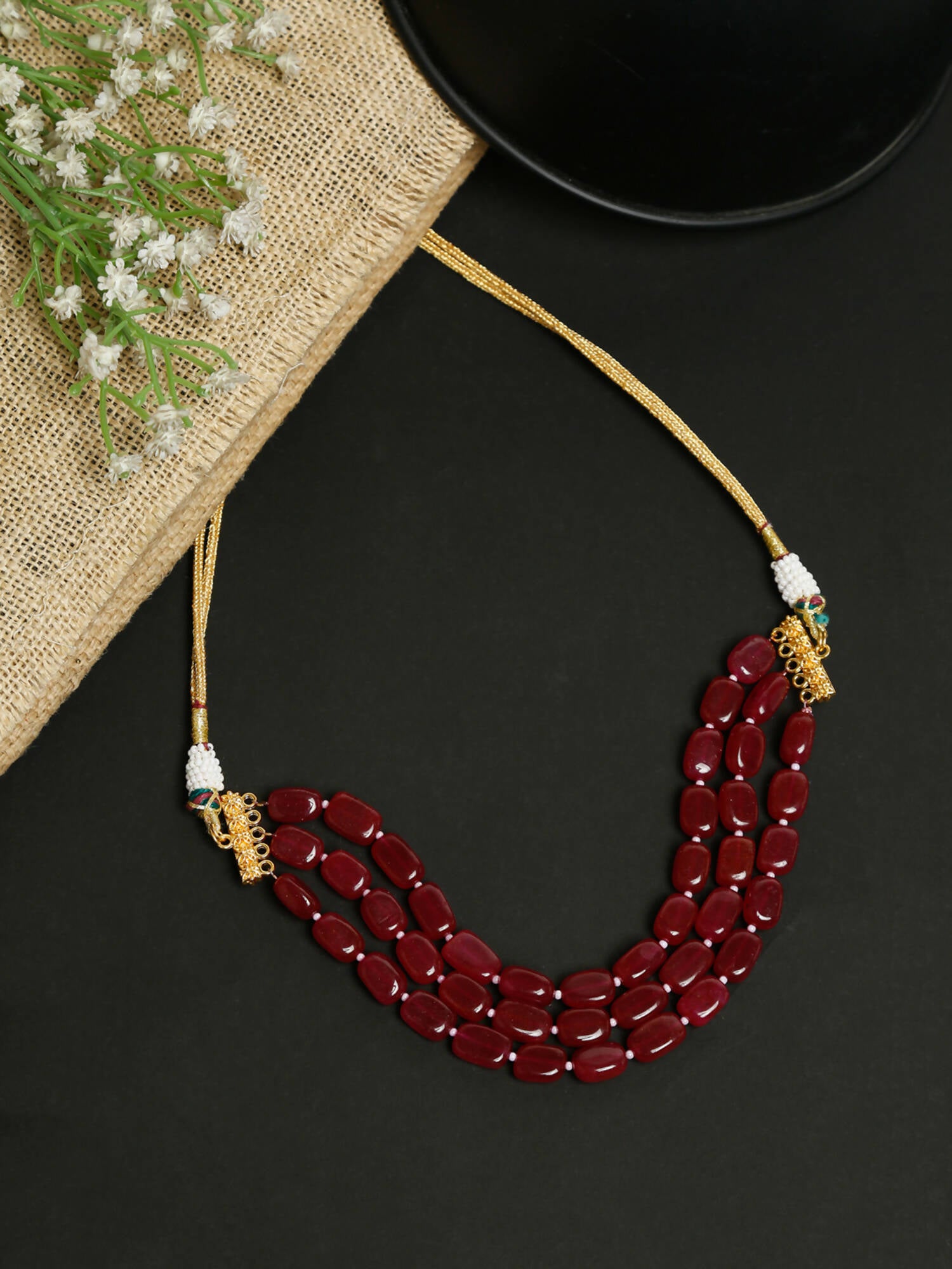 Maroon Choker - Ruby Raang - Distacart