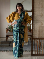 Thumbnail for Suta Multi Color Floral Pure Cotton Saree - Distacart