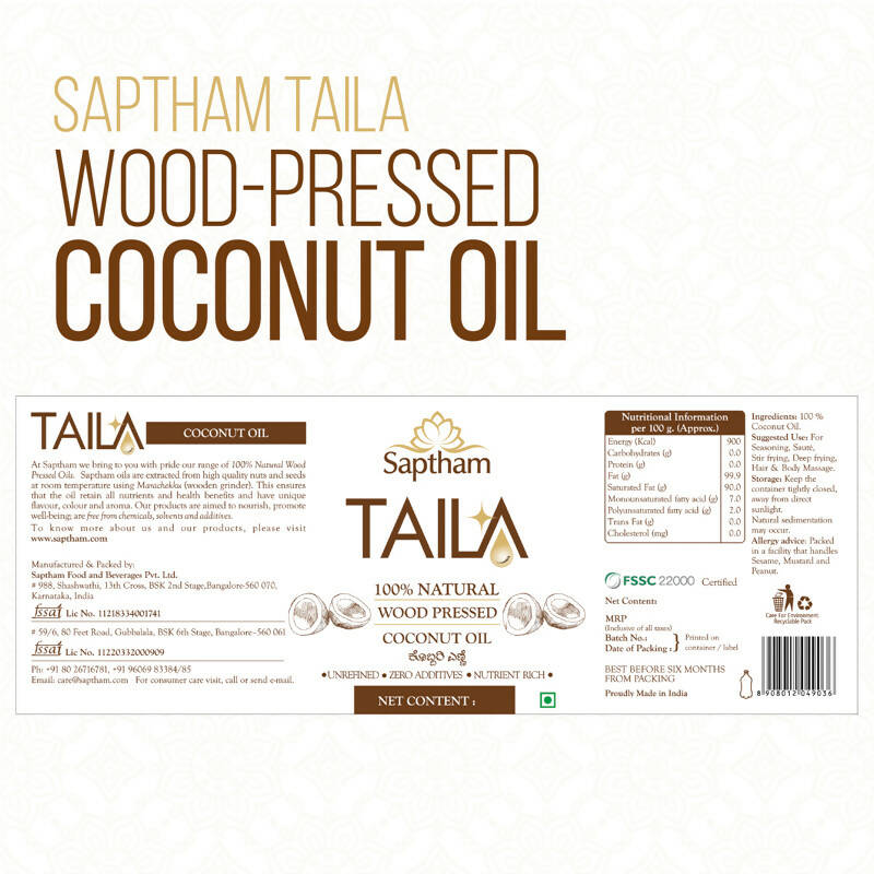 Saptham Taila Coconut Oil - Distacart