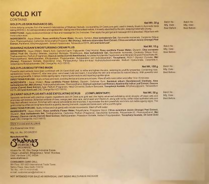 Shahnaz Husain 24 Carat Gold Kit-190gm - Distacart