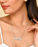 Thumbnail for VOJ Women Beads Stainless Steel Sliver-Plated Chain with Star-Shape Pendant - Distacart