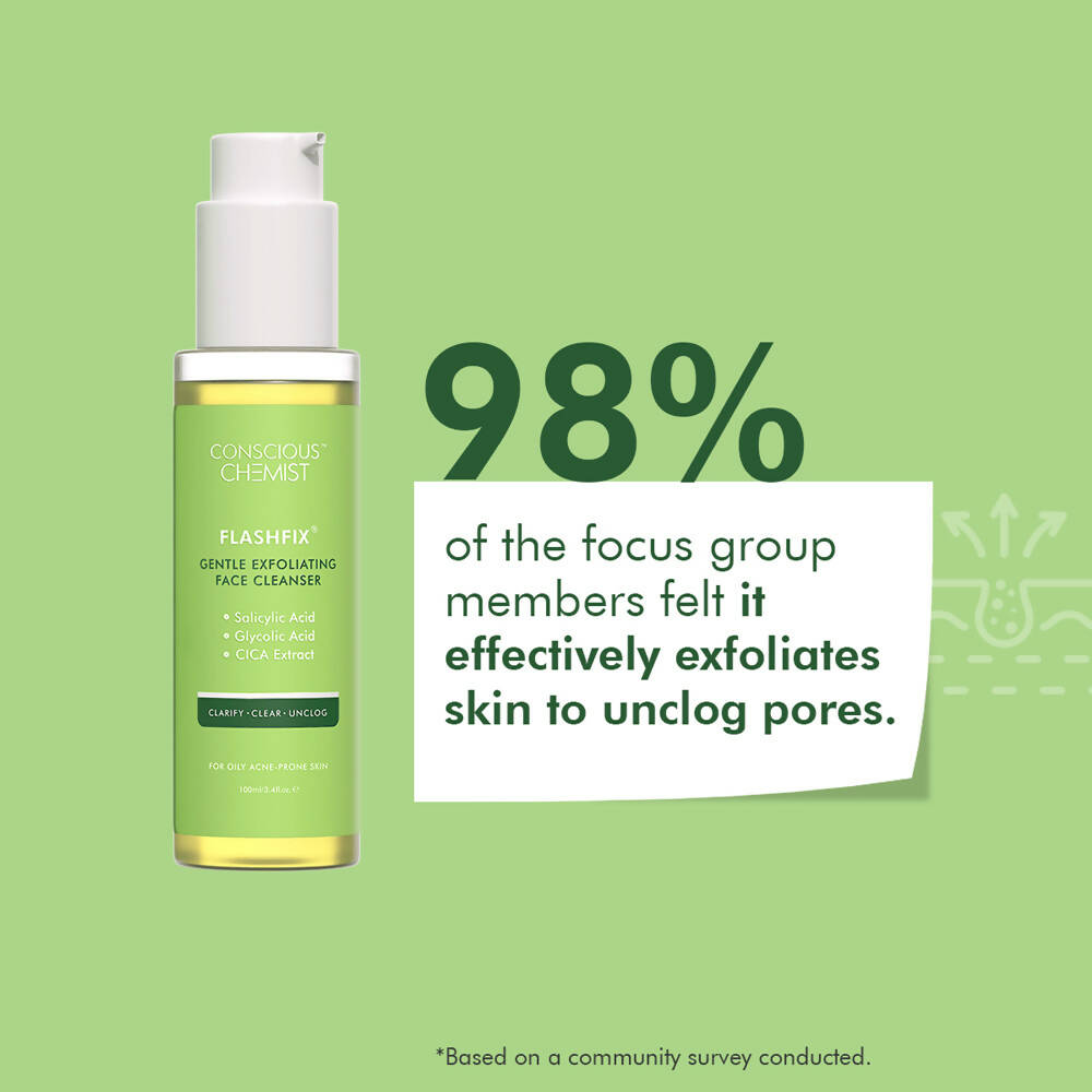Conscious Chemist Flashfix Gentle Exfoliating Face Cleanser - Distacart