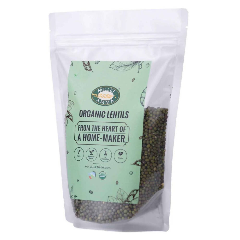 Millet Amma Organic Green Gram Dal Whole - Distacart