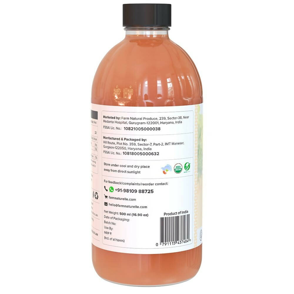 Farm Naturelle Organic Apple Cider Vinegar with Mother and Infused Cinnamon & Fenugreek - Distacart