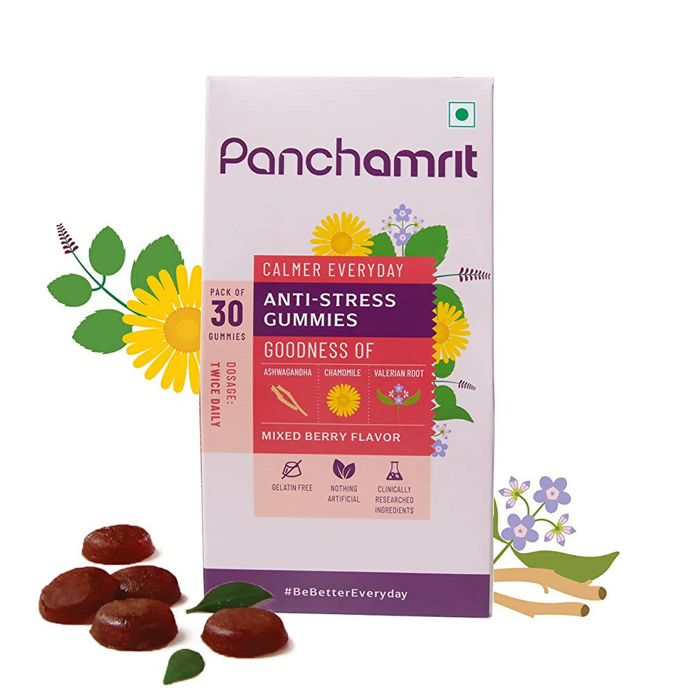 Panchamrit Anti-Stress Gummies- Mixed Berry Flavor - Distacart