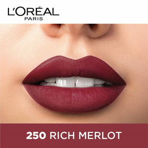 L'Oreal Paris Color Riche Moist Matte Lipstick - 250 Rich Merlot - Distacart