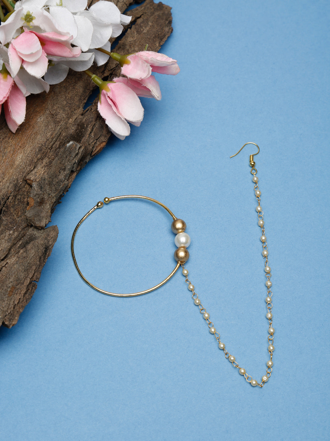 Gold Plated Stone Nose Ring - Ruby Raang - Distacart